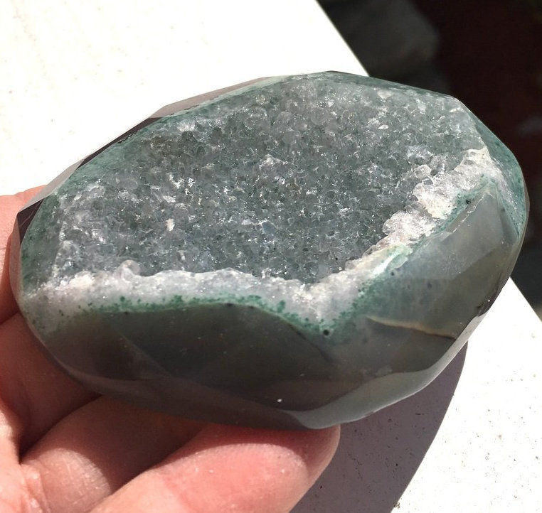 Thumbnail: 3" Agate Druzy Quartz Intentions Charging Plate Healing Metaphysical Crystals
