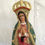 Miniatura: Large Our Lady Of Guadalupe Statue, Glass Eyes, Eyelashes, Red Rhinestones