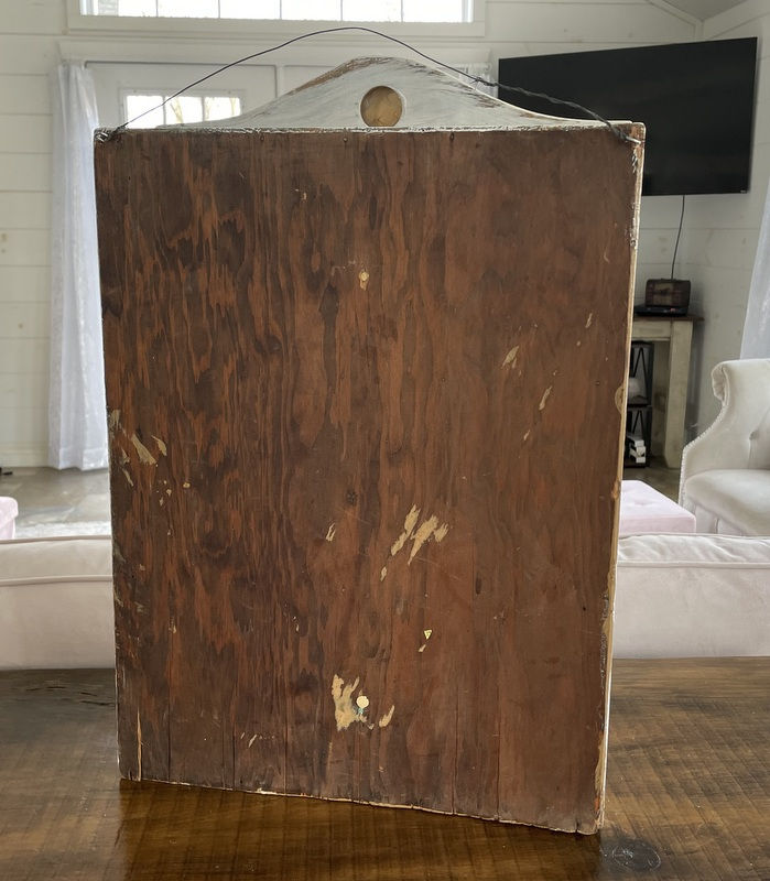 Thumbnail: Vintage Shabby White Wood Cabinet Distressed Country French Farmhouse Apothecary