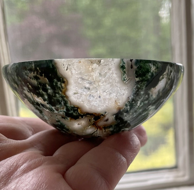 Thumbnail: Moss Agate and Quartz Gemstone Bowl New Beginnings Crystals