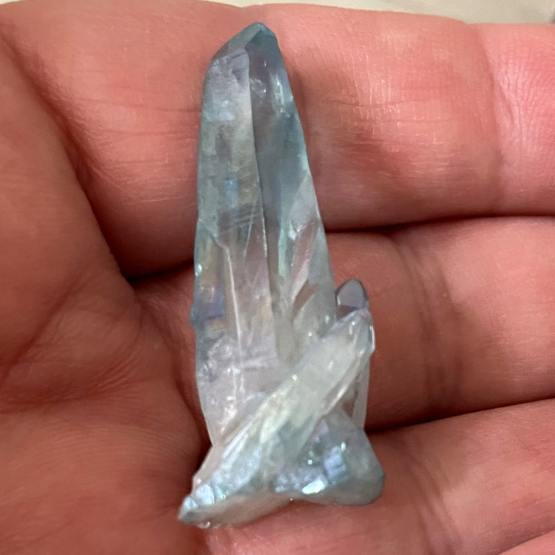 Thumbnail: Aqua Aura Quartz Crystal Cluster Spiritual Enlightenment Meditation Stone