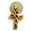 Thumbnail: 1950's Vintage Garnet Cross Christian Religious Jewelry, Signed JC Joseph Cleary