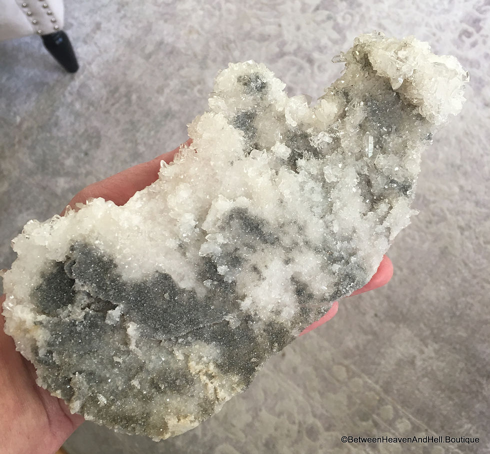 Thumbnail: 8.5" Large Clear Quartz & Citrine Cluster - Charging Plate, White Light Energy