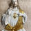 Miniatura: Vintage Catholic Statue Sacred Heart of Jesus Holy Water Font Wall Hanging Decor