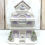 Miniatura: Vintage Rhinestone Christmas Village House Lilac Lavender, Silver, Glitter