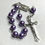 Miniatura: Purple Glass Pearl 1 Decade Rosary Beads Religious Statue Jewelry Embellishment