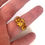 Miniatura: Vintage Solid Gold Honey Citrine Ring, 10k Yellow Gold, Estate Jewelry