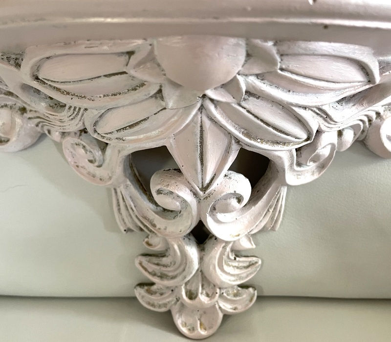 Thumbnail: Vintage Blush Pink Shabby Glam Wall Shelf French Country Victorian Style