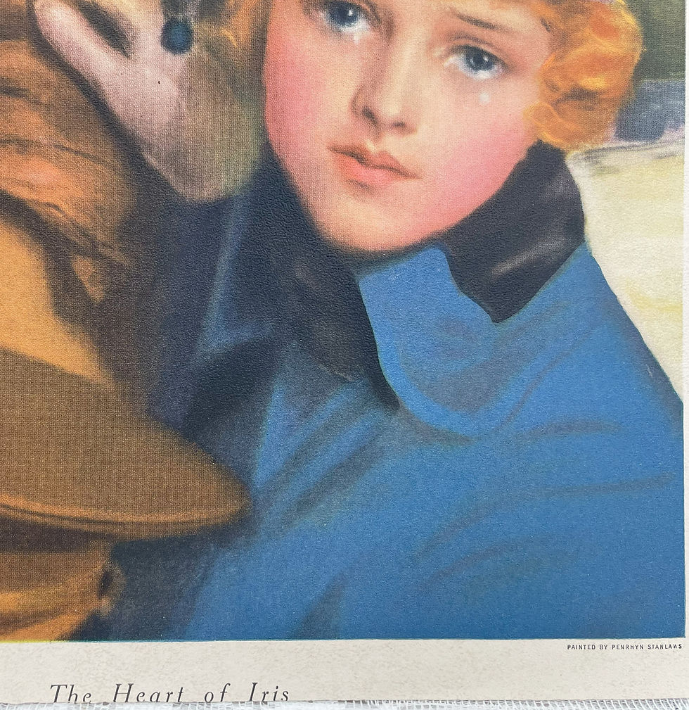 Thumbnail: Vintage WWl Era Print Penrhyn Stanlaws, Woman Saying Goodbye to Soldier