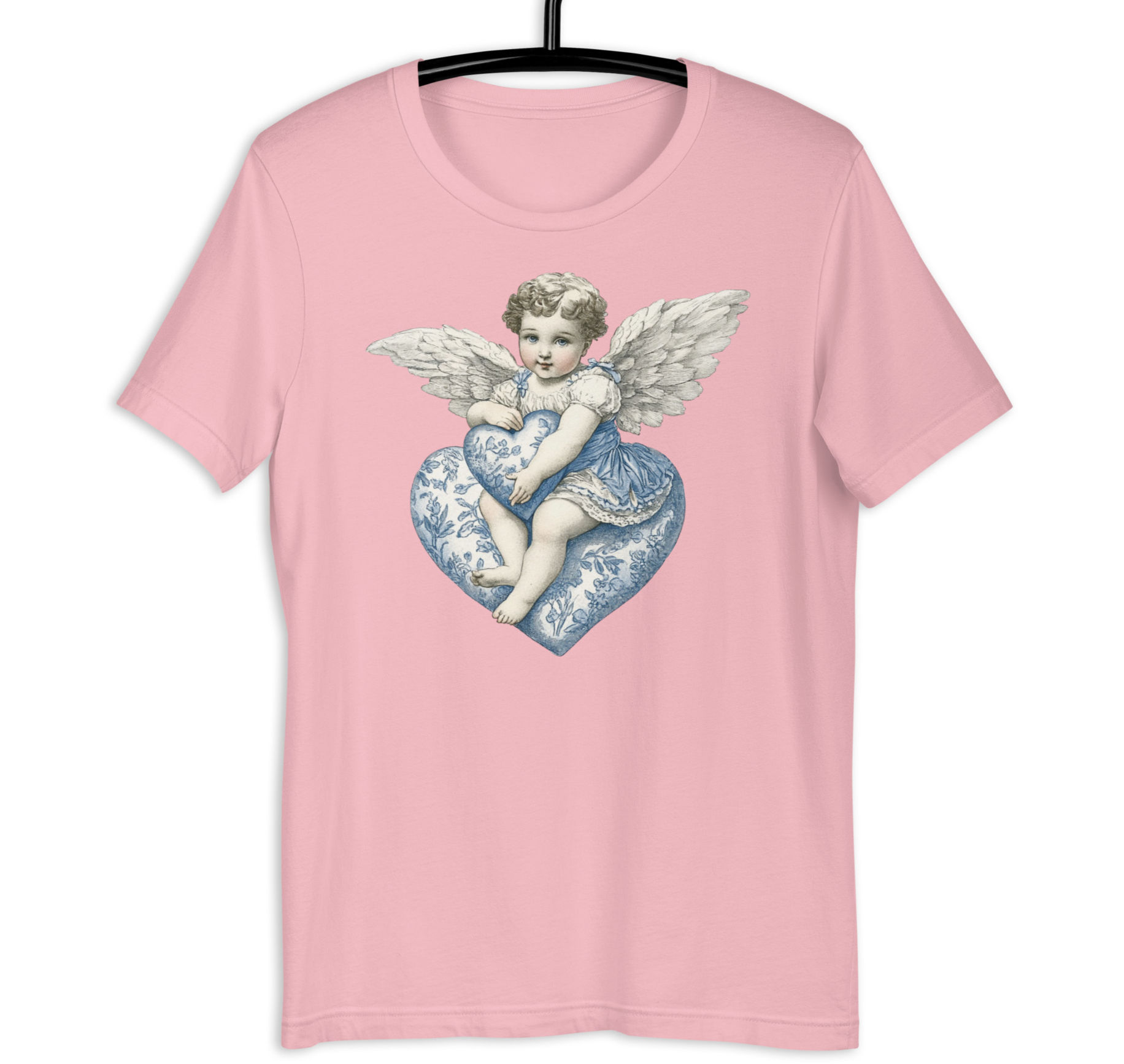 Shabby Chic Cherub T-Shirt, French Victorian Angel Wearable Art, Artistic Gift