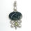 Miniatura: Artistic Moss Agate Pendant, Sterling Silver, Vintage Abundance Jewelry
