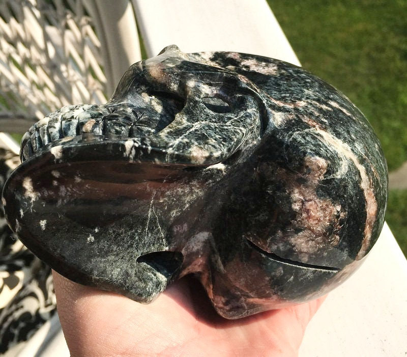 Thumbnail: Large Pietersite Crystal Skull, Tempest Stone Skull, The Kingdom of Heaven