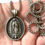 Miniatura: Large Our Lady of Guadalupe Holy Medal Necklace, Religious Catholic Jewelry