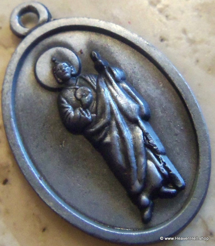 Thumbnail: Vintage St. Jude Holy Medal Patron Saint of Hopeless Causes Pendant