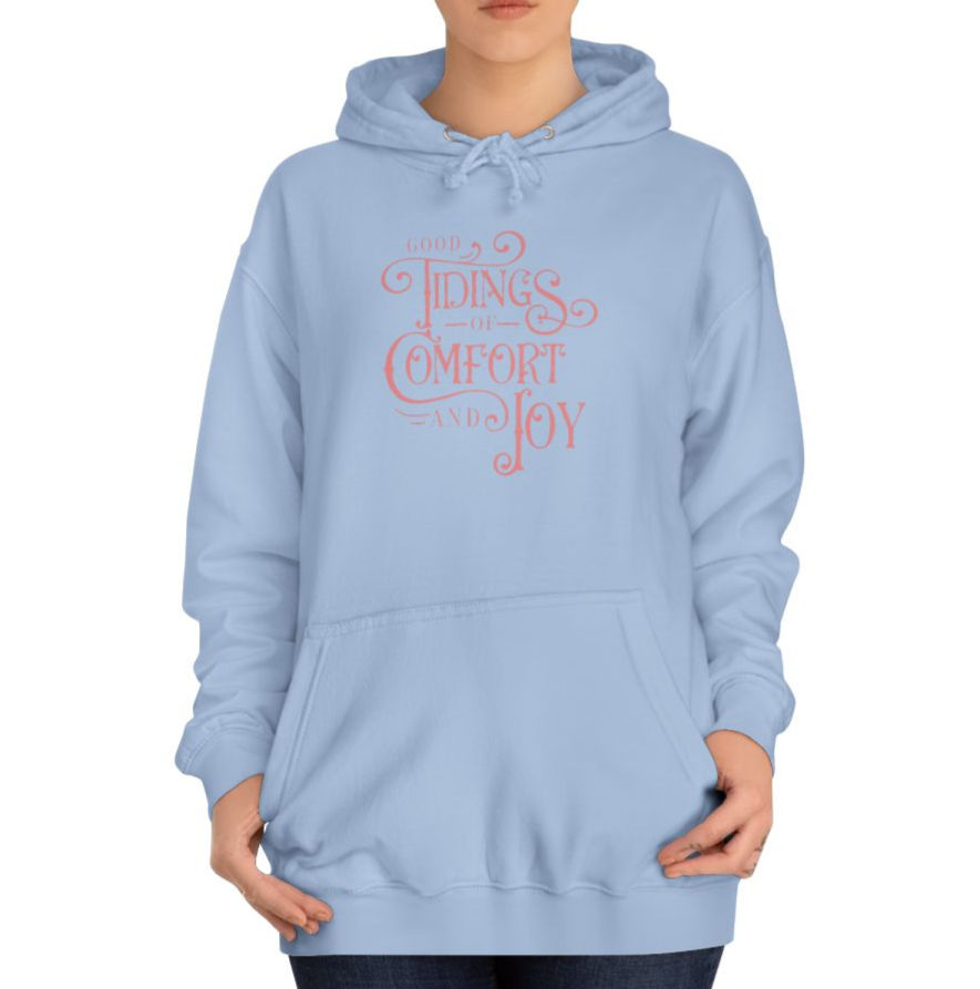 Thumbnail: Christmas Winter Hoodie Good Tidings Comfort & Joy Sweatshirt w/Pockets Apparel 