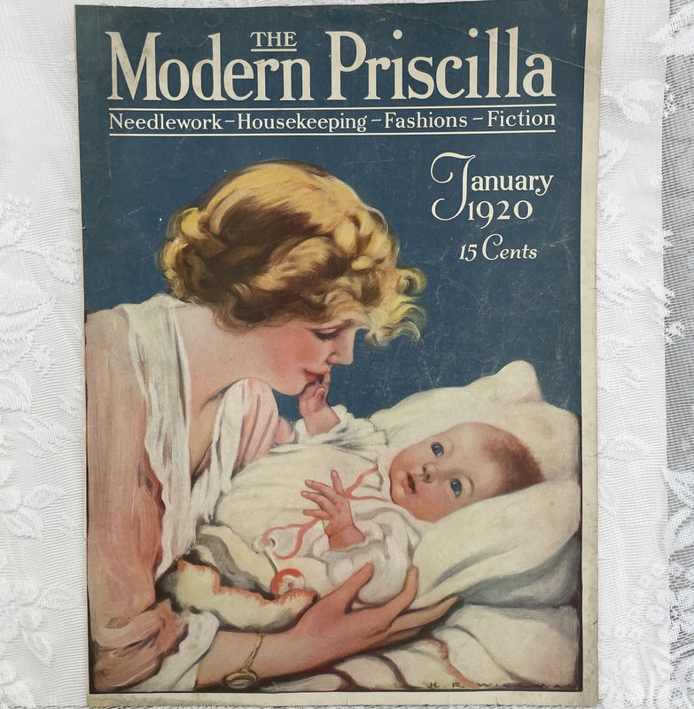 Thumbnail: Vintage Cream of Wheat Ad, Modern Priscilla Magazine New Mother Cover Art