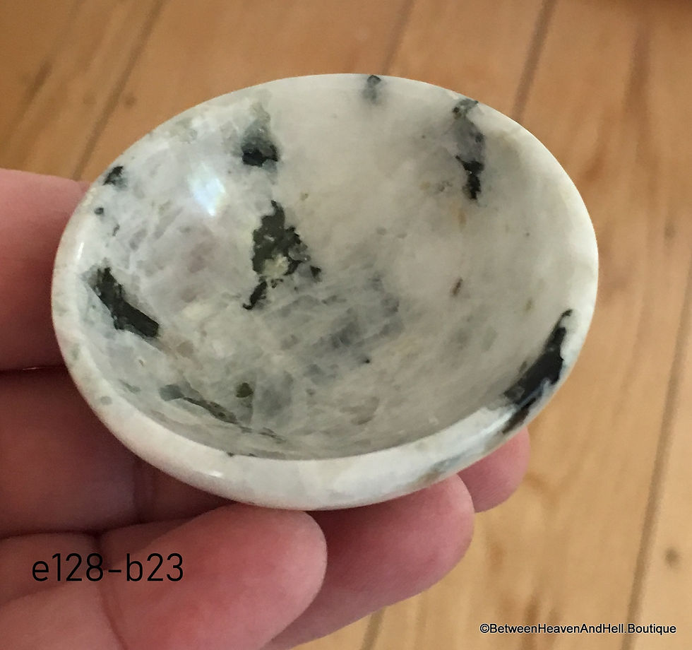 Thumbnail: Rainbow Moonstone Gemstone Bowl New Beginnings Intuition Charging Bowl