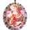Miniatura: Madonna and Child Locket, Pink and Purple Rhinestone Porcelain Cameo Jewelry