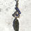 Miniatura: Vintage Czech Moldavite Pendant With Iolite, Sterling Silver Jewelry