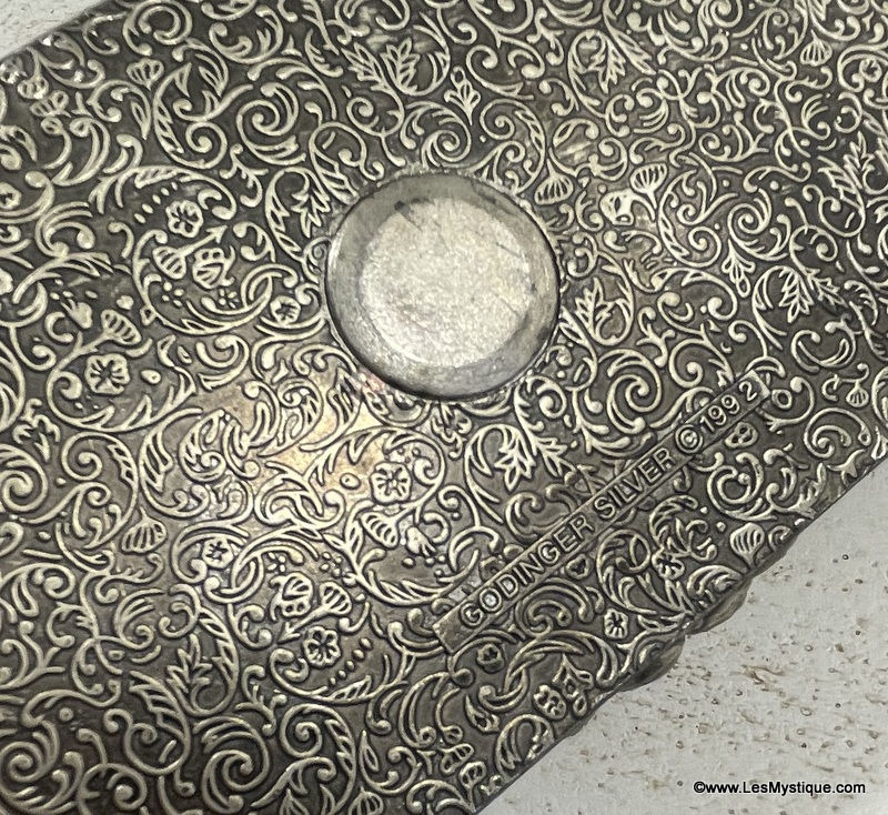 Thumbnail: Vintage Ornate Silver Jewelry Box Art Nouveau Style