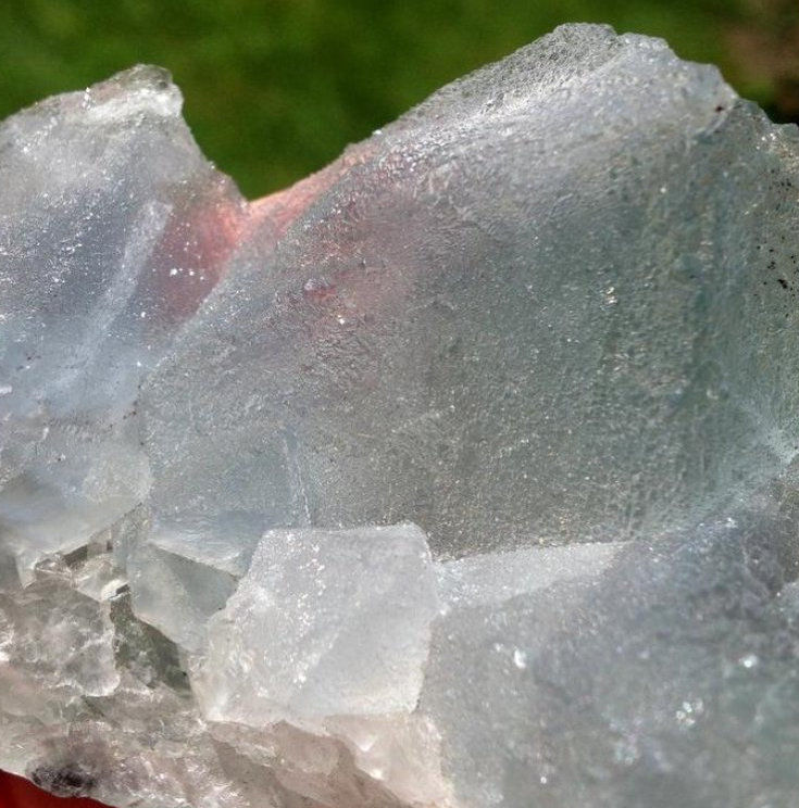 Thumbnail: Shimmering Raw Druzy Blue Fluorite Crystal cluster Specimen Psychic Abilities