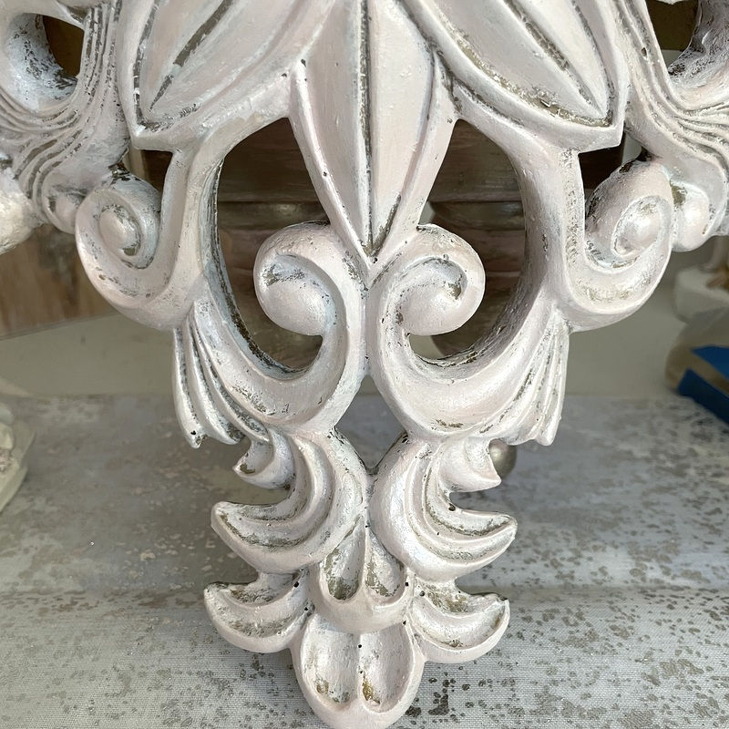 Thumbnail: Vintage Blush Pink Shabby Glam Wall Shelf French Country Victorian Style