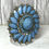 Miniatura: Huge Vintage Statement Ring, Retro Jewelry, Sky Blue Glass Flower Design