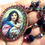 Miniatura: Madonna And Child Pink Rhinestone Locket, Prayer Beads, Virgin Mary Cameo