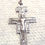 Miniatura: 1.5" long Vintage Jerusalem Cross Crucifix Pendant Medal Silver Italy