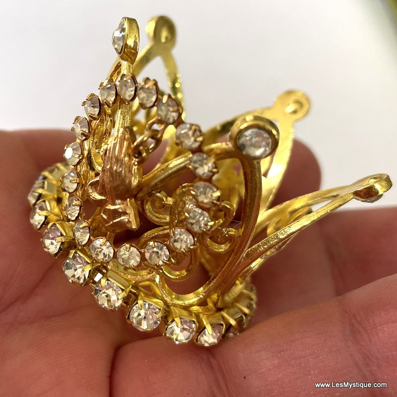 Thumbnail: Rhinestone Statue Crown Glass Pearl Beads Religious Statue Jewelry