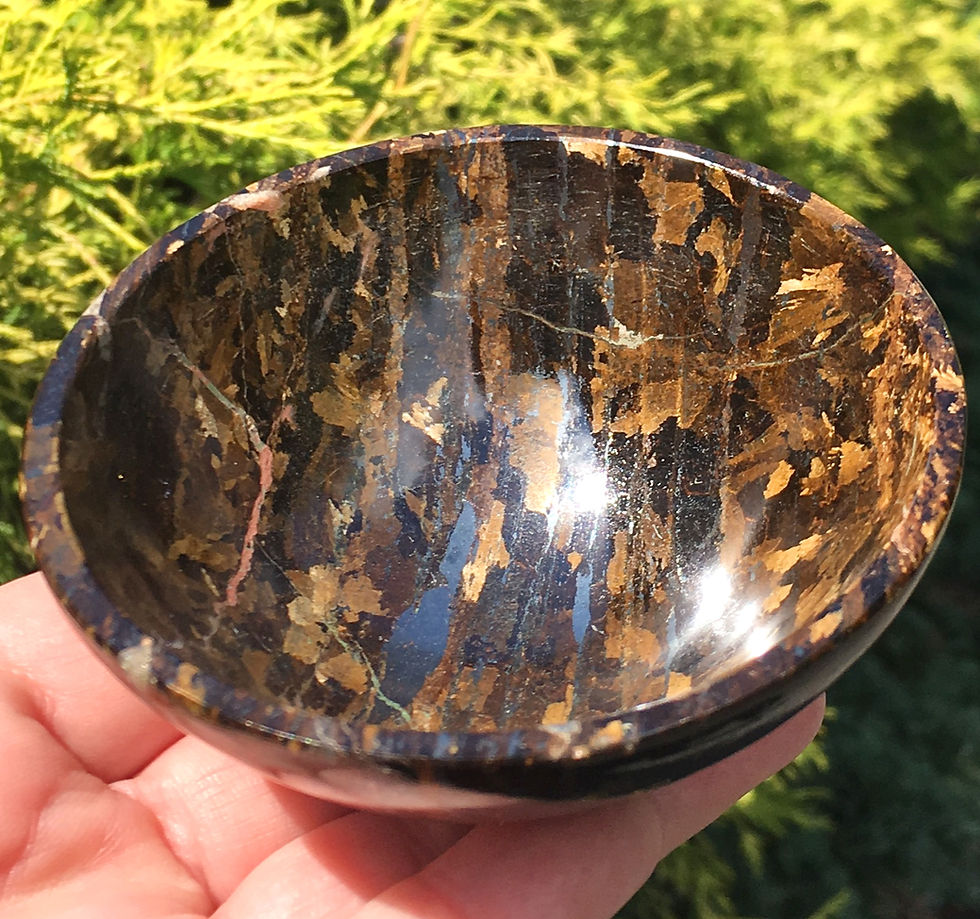 Thumbnail: Rare Large Bronzite Gemstone Bowl, Harmonious New Beginnings, Empowerment