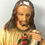 Miniatura: Large Jesus Christ King of Heaven Statue Chalkware Sacred Heart, Catholic Statue