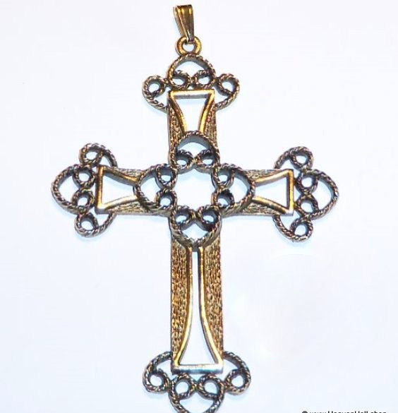 Huge 1970's Vintage Cross Pendant, Sarah Coventry Limited Edition Jewelry