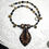 Miniatura: Earthy Gemstone Necklace Dichroic Glass, Black Agate, Tiger Eye