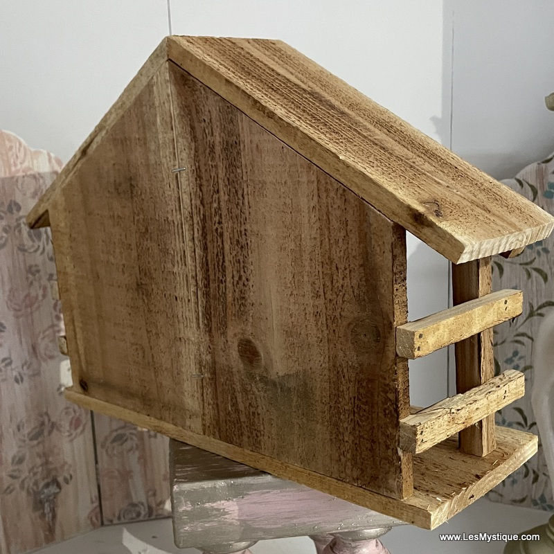 Thumbnail: French Country Wooden Nativity Stable Reclaimed wood Rustic Creche Barn Niche