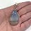 Miniatura: Banded Blue Lace Agate Pendant, Vintage Handcrafted Jewelry