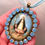 Miniatura: Blue Opal Rhinestone Virgin Mary Locket, Our Lady Lujan Pendant Catholic Jewelry