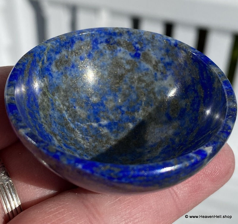 Thumbnail: 2" Pyrite Lapis Lazuli Gemstone Bowl - Personal Power Empowerment Energy
