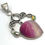 Miniatura: Hot Pink Agate Pendant, Art Jewelry, Vintage Handcrafted