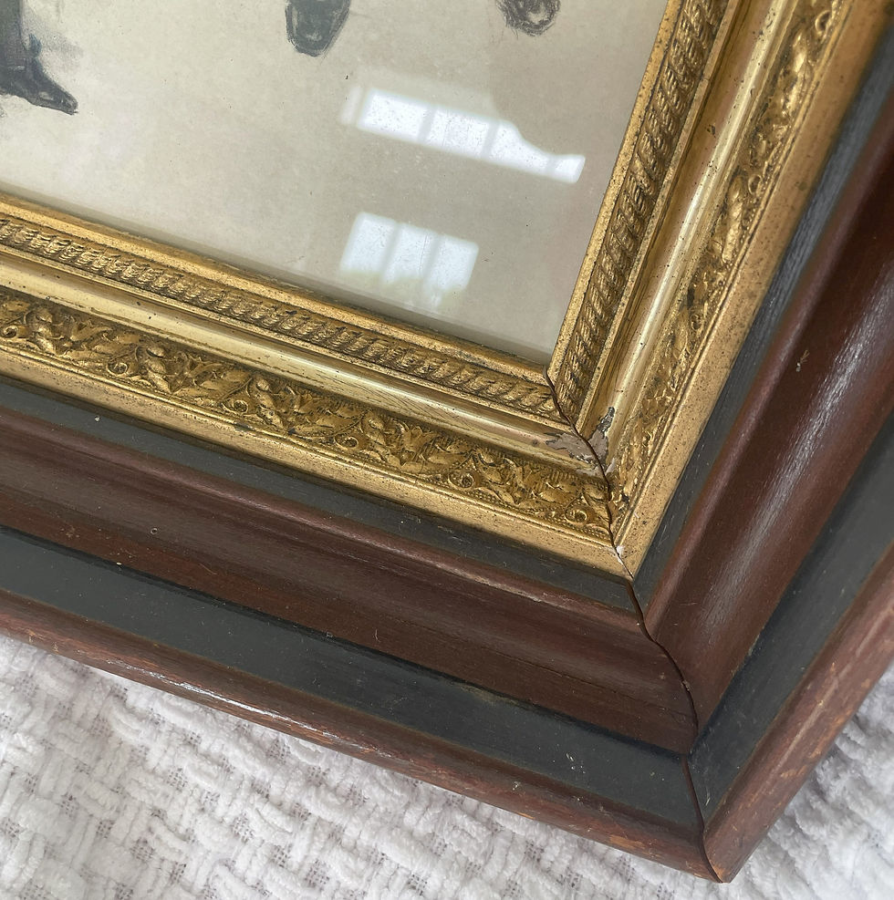 Thumbnail: Antique Framed Howard Chandler Christy Art Print Elegant Edwardian Family