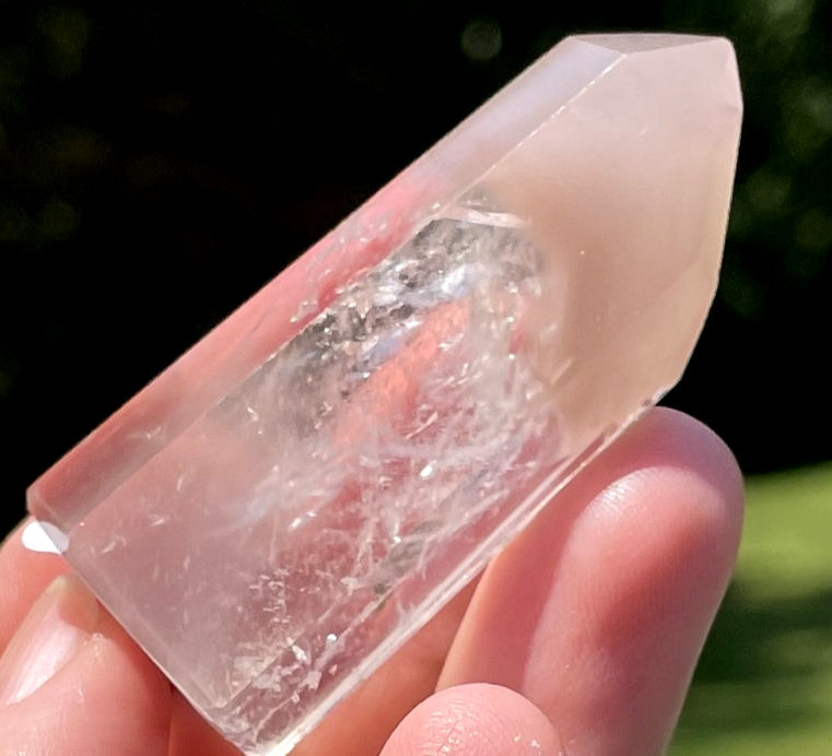 Thumbnail: Pink Lithium Quartz Point, Standing Crystal, Positive Peaceful Energy