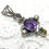 Miniatura: Vintage Amethyst Pendant, Elegant Silver Jewelry, Divine Love