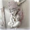 Miniatura: Shabby Pink & White Cherub w/ Bird Statue Pink Crown French Country Angel Décor