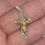 Miniatura: 10k Tri Color Gold Religious Jewelry, Vintage 10k Gold Crucifix, Cross Pendant