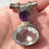 Miniatura: Vintage White Topaz and Amethyst Pendant Sterling Silver Jewelry, Good