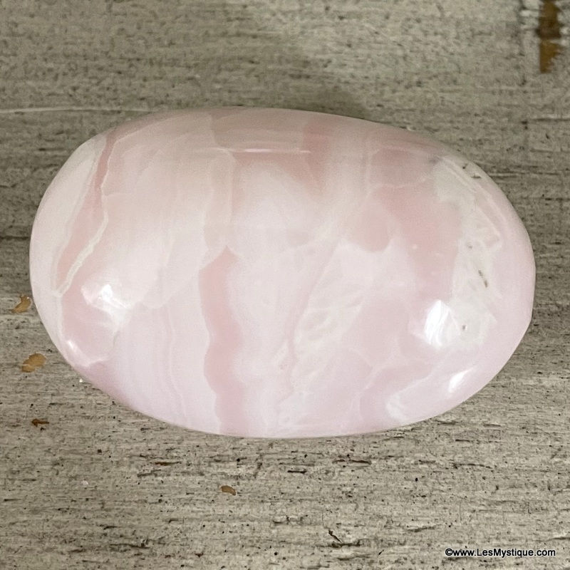 Thumbnail: Energy Healing Pink Mangano Calcite Crystal polished Reiki stone