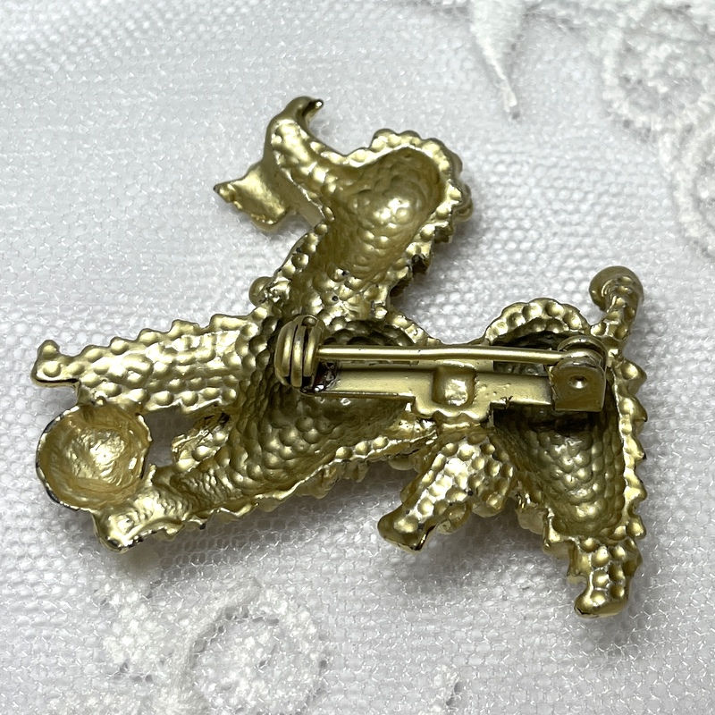 Thumbnail: Vintage Dog Brooch, Poodle Pin, Costume Jewelry, Dog Lover Gift