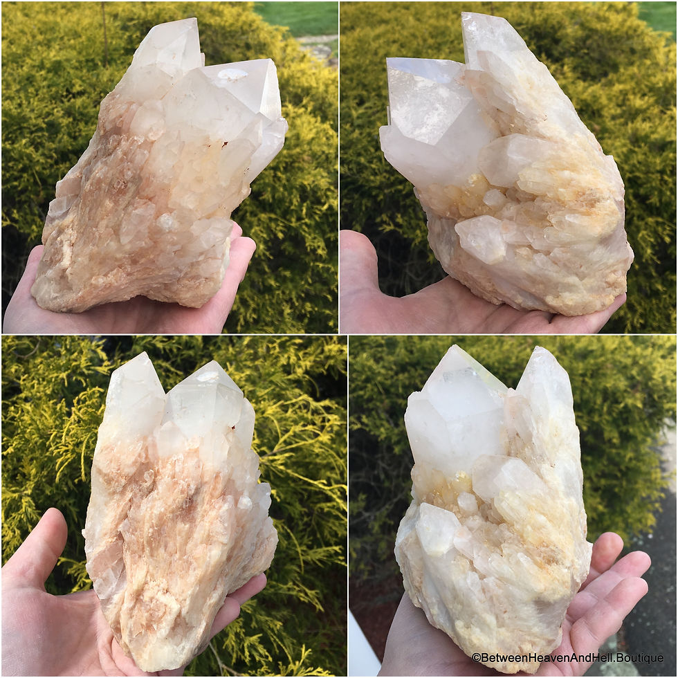 Thumbnail: Spirit Portal Extra Large Empathic 6" Atlantean Castle Lightbrary Quartz Cluster