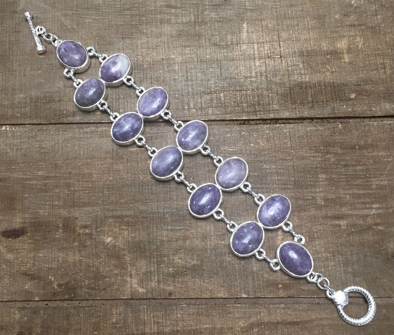Thumbnail: Purple Aventurine Bracelet, Silver Jewelry, Metaphysical Jewelry