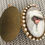 Thumbnail: Vintage Harrison Fisher Art Locket, Snowbirds, Rhinestone Pendant, Art Jewelry